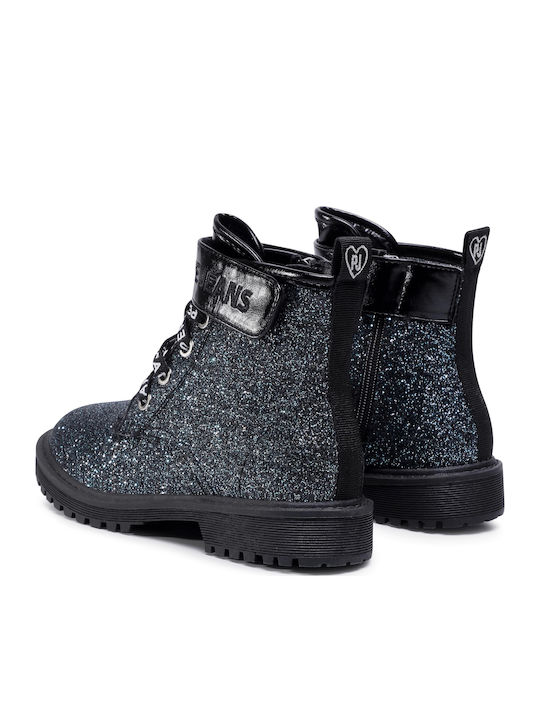 Hatton Kinderstiefel mit Schnürsenkeln Silber