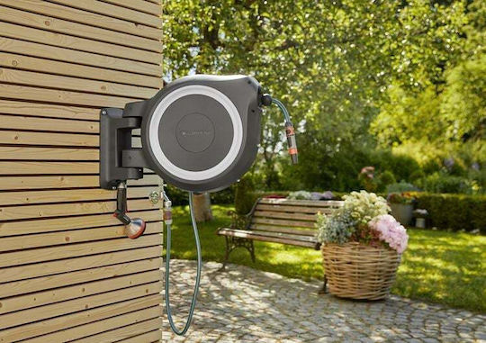 Gardena Automatisch Bewässerungswind An der Wand montiert mit Schlauch 35m XL