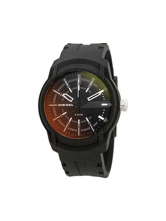 Diesel Armbar Watch Battery with Black Rubber Strap