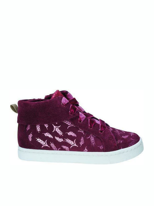 City Frost T Suede Kids Boots with Zipper Burgundy