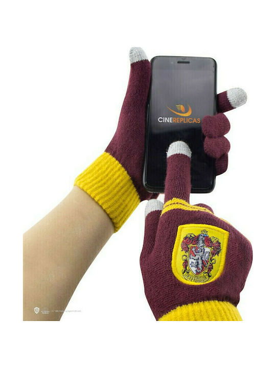 Harry Potter Gryffindor Σετ Παιδικό Σκουφάκι με Γάντια Πλεκτό Μπορντό