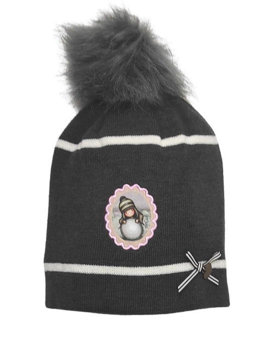 Snowgirl Kids Beanie Knitted Gray