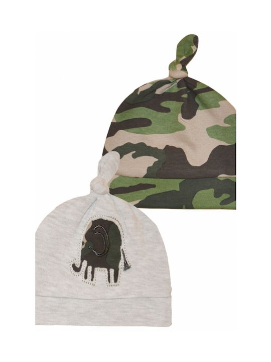 Kids Beanies Set Fabric Multicolour for Newborn 2pcs