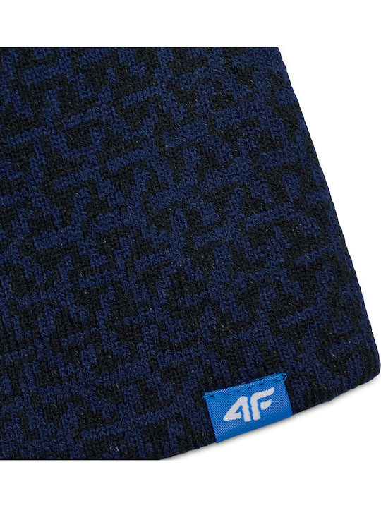 Kids Beanie Knitted Navy Blue