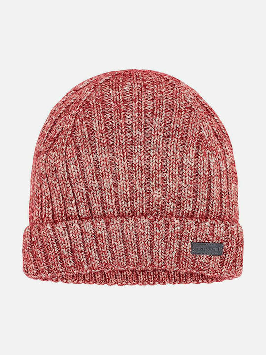 Kinder Mütze Gestrickt Burgundisch