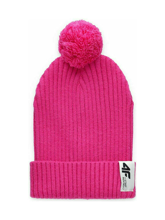 4F Kids Beanie Knitted Fuchsia