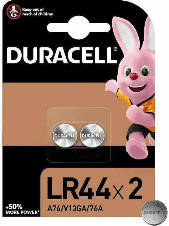 Duracell Long Lasting Power Αλκαλικές Μπαταρίες Ρολογιών LR44 1.5V 2τμχ