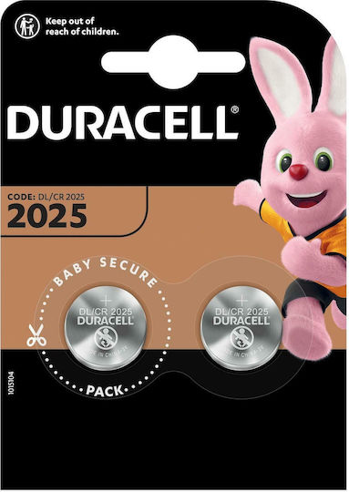 Duracell Long Lasting Power Baterii Litiu pentru ceasuri CR2025 3V 2buc