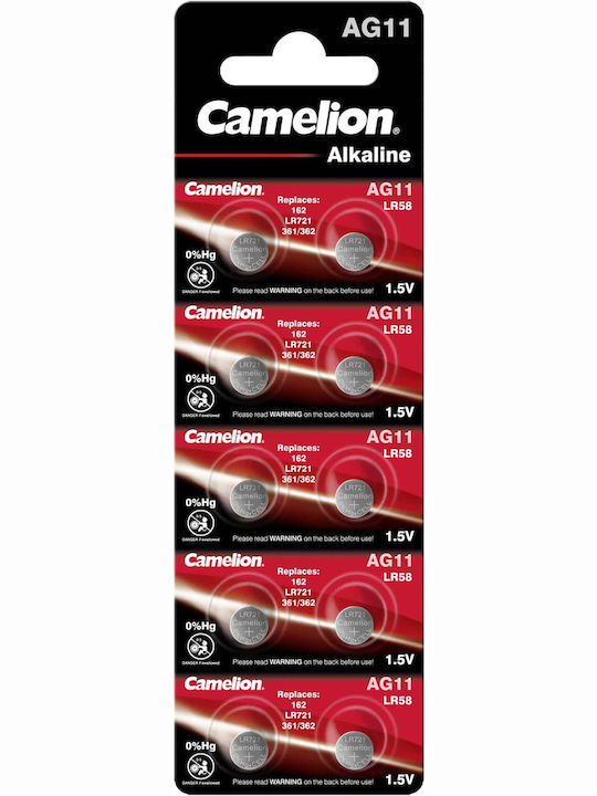 Camelion AG11 Alkaline Watch Batteries LR58 1.5V 10pcs
