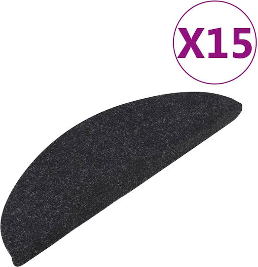 vidaXL Stair Mats Anthracite 65cm 136395 15pcs