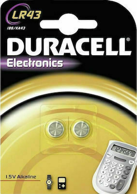Duracell Electronics Алкални Батерии За часовници LR43 1.5V 2бр