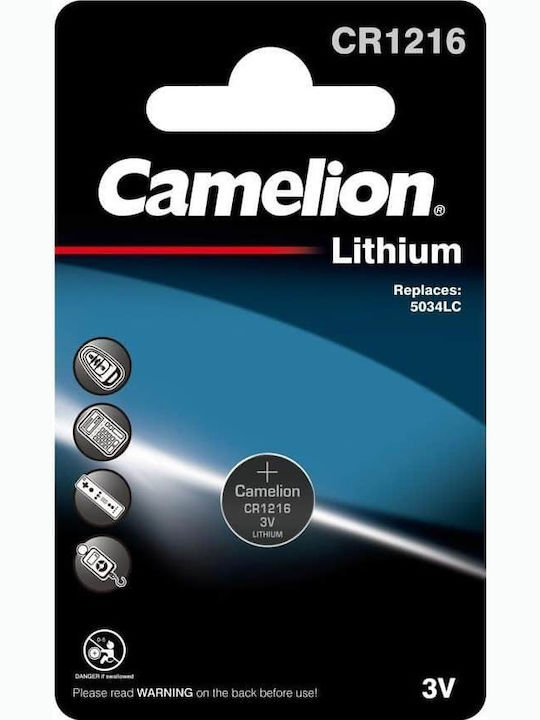 Camelion Μπαταρία Λιθίου Ρολογιών CR1216 3V 1τμχ