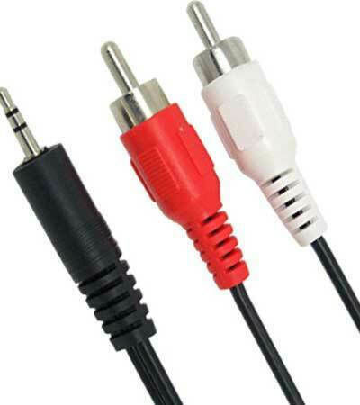 Powertech Audio Cable 3.5mm Male - RCA Male Black 3m CAB-R008