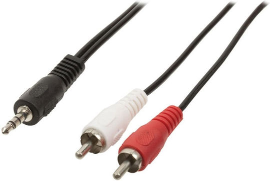 Nedis 3.5mm Male To RCA Male Audio Cable Black 10m CAGP22200BK100