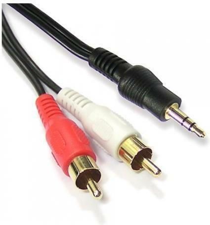Καλώδιο Ήχου 3.5mm male - RCA male Μαύρο 3m με Επίχρυσους Ακροδέκτες