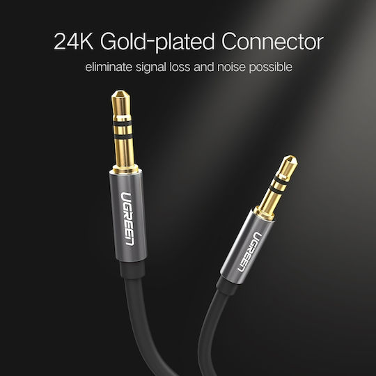 Ugreen Audio Cable 3.5mm Male - 3.5mm Male Black 1m with Gold Plated Terminals 50361