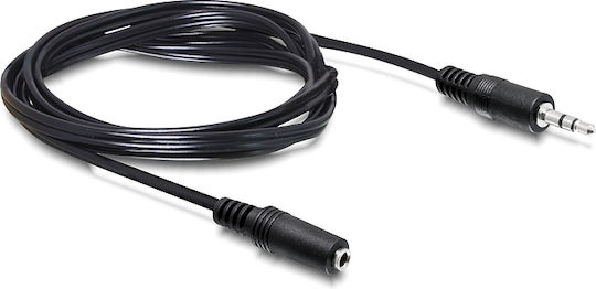 Cablu Audio 3,5 mm Male - 3,5 mm Feminin Negru 1,5 m