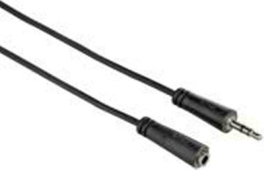Cablu Audio 3,5 mm Male - 3,5 mm Feminin Negru 1,5 m