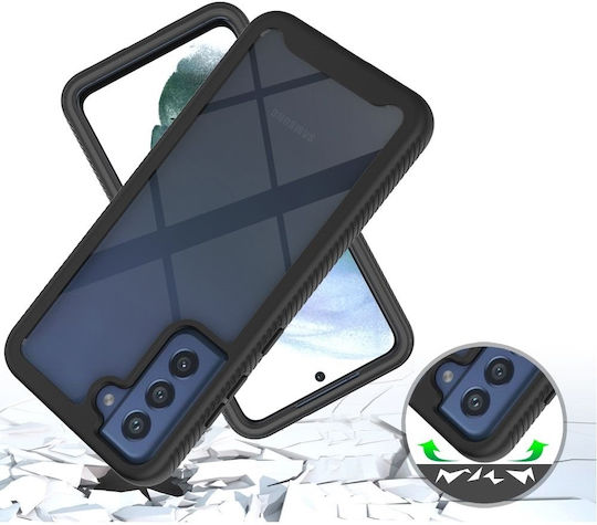 Tech-Protect Defence 360 Full Cover Πλαστικό Σετ με Τζαμάκι Μαύρο (Galaxy S21 FE 5G)
