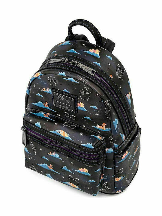 Loungefly Classic Characters on Clouds Mini Kids Bag Backpack Black 22.5cmx11.2cmx26.2cmcm Disney Classic Clouds