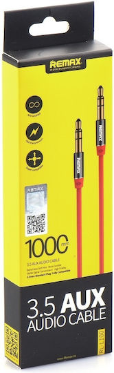 Remax Καλώδιο Ήχου 3.5mm male - 3.5mm male Κόκκινο 1m RM-L100