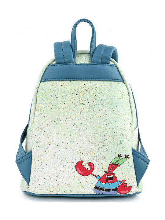 Loungefly Spongebob Krusty Krab Mini Kinder Rucksack Rucksack Weiß 22.5cmx11.25cmx27cmcm Mini-Rucksack vom Krusty Krab