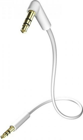 Inakustik Inakustik 3.5mm Jack Cable - 3.5mm Male to 3.5mm Male White 1.5m with Gold Plated Terminals
