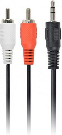 Cablexpert Καλώδιο Ήχου 3.5mm male - RCA male Μαύρο 5m CCA-458-5M