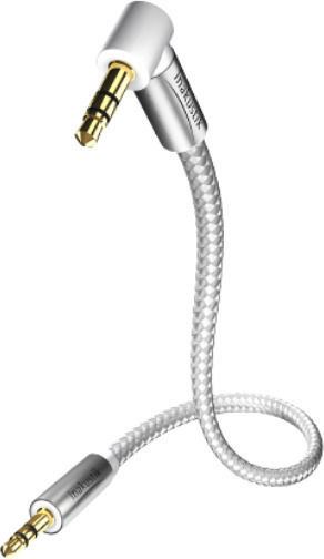 Inakustik Inakustik 3.5mm Jack Cable - 3.5mm Male to 3.5mm Male White 0.5m with Gold Plated Terminals