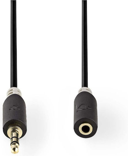 Nedis 3.5mm Jack Cable Male to Female Black 3m with Gold Plated Terminals