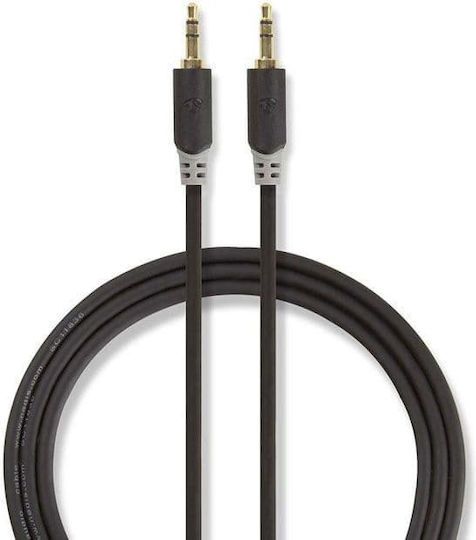 Nedis 3,5mm Klinkenkabel 3,5mm Stecker - 3,5mm Stecker Schwarz 10m mit Vergoldeten Anschlüssen CABW22000AT100