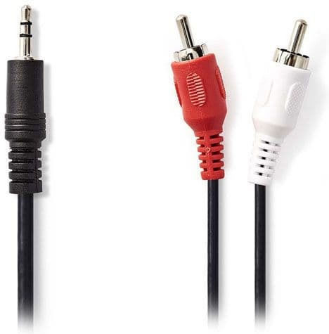 Nedis 3.5mm Jack Cable - RCA Male Black 1.5m