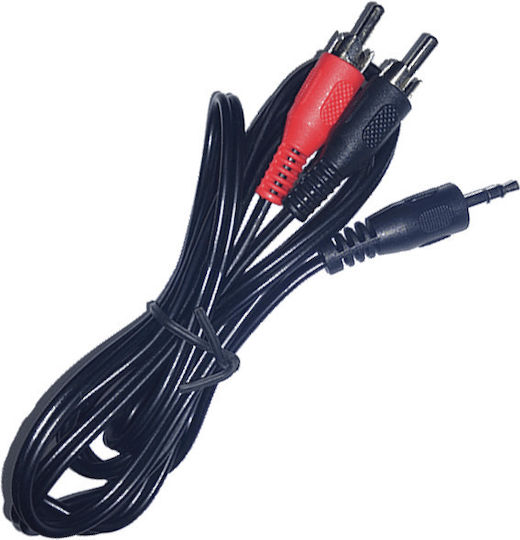Bridge Cable Καλώδιο Ήχου 3.5mm male - RCA male Μαύρο 1.5m 30183A