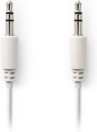 Nedis 3.5mm Jack Cable 3.5mm Male - 3.5mm Male White 1m