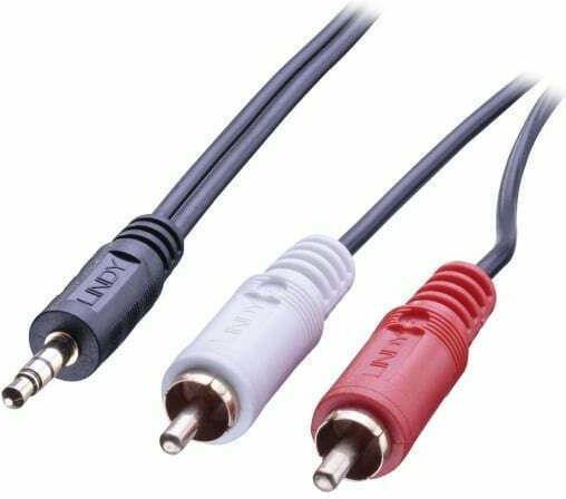 Lindy Lindy 3,5mm Klinkenkabel mit RCA-Stecker Blau 3m