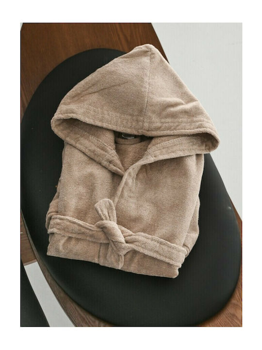 Comfort Παιδικό Μπουρνούζι Μπεζ με Κουκούλα Comfort Παιδικό Μπουρνούζι Μπεζ με Κουκούλα