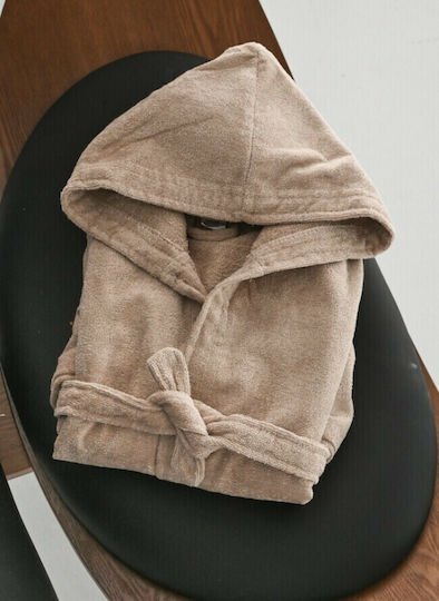 Comfort Kids Hooded Bathrobe Beige Comfort Kids Hooded Bathrobe Beige