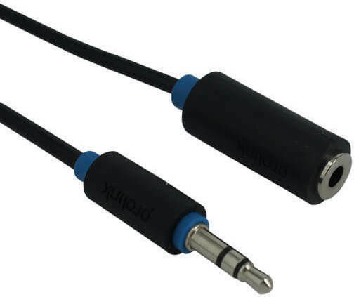 Prolink Καλώδιο Ήχου 3.5mm male - 3.5mm female Μαύρο 5m PB106-0500