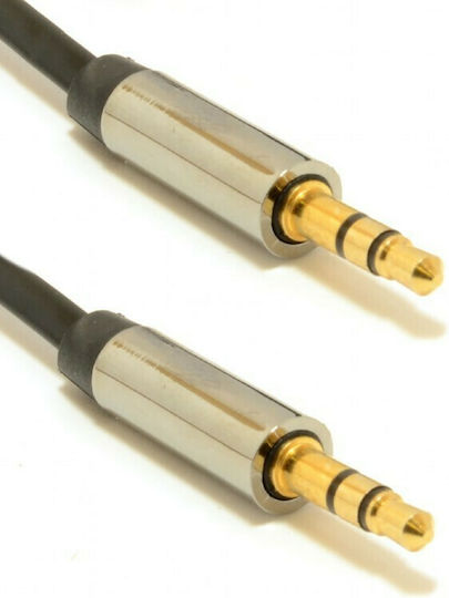 Gembird 3.5mm Jack Cable 3.5mm Male - 3.5mm Male Black 1.8m With Gold Plated Terminals CCAP-444-6