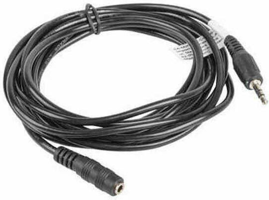 Lanberg Καλώδιο Ήχου 3.5mm male - 3.5mm female Μαύρο 3m CA-MJFJ-10CC-0030-BK
