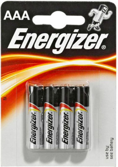Energizer 4 Pack Alkaline Batteries AAA 1.5V