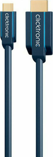 Clicktronic Cablu HDMI de sex masculin - USB-C 3m Albastru