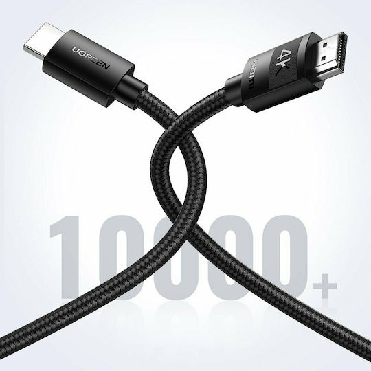 Ugreen HD119 HDMI 2.0 Premium High Speed 4K 60Hz HDR Braided Cable HDMI Male - HDMI Male 1m Black