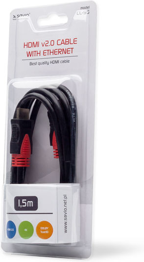 Savio HDMI 1.4 High Speed 1080p 120Hz Cable HDMI male - HDMI male 1.5m Μαύρο