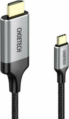 Choetech HDMI 1.4 Geflochten Kabel HDMI-Stecker - USB-C-Stecker 2m Schwarz