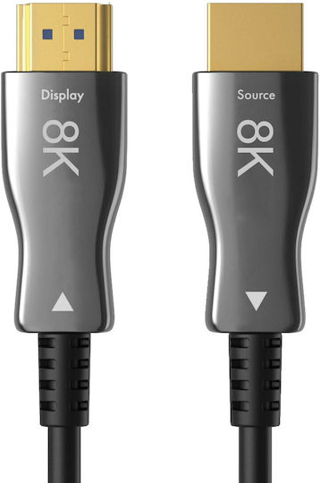 Claroc HDMI 2.1 Ултра Висока Скорост 48Gbps 4K 120Hz HDR VRR Кабел HDMI Мъжки - HDMI Мъжки 3м Черен