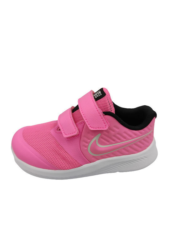 Star Runner Star Runner 2 Kids Sports Shoes Running with Hoop & Loop Closure Pink Glow / Photon Dust / Black / White