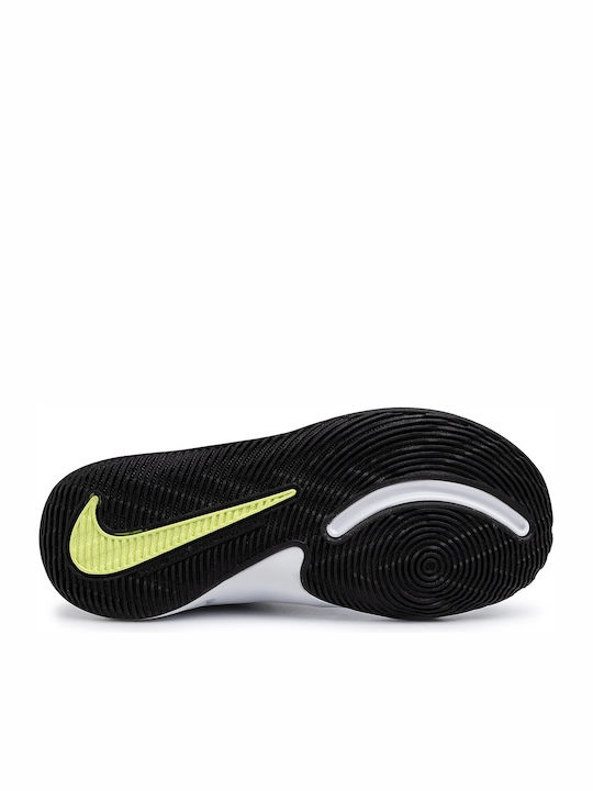 Hustle Team Hustle Kinder Sportschuhe Basketball mit Bügel- und Schleifenverschluss White / Black / Volt