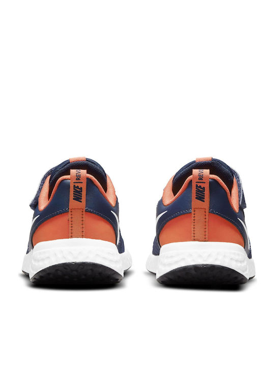 Revolution 5 Kids Running Shoes Midnight Navy / White / Orange