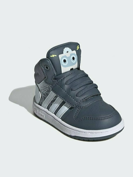 Hoops Hoops Mid 2.0 K Kids Sports Shoes Basketball with Hoop & Loop Closure Legacy Blue / Sky Tint / Tactile Blue
